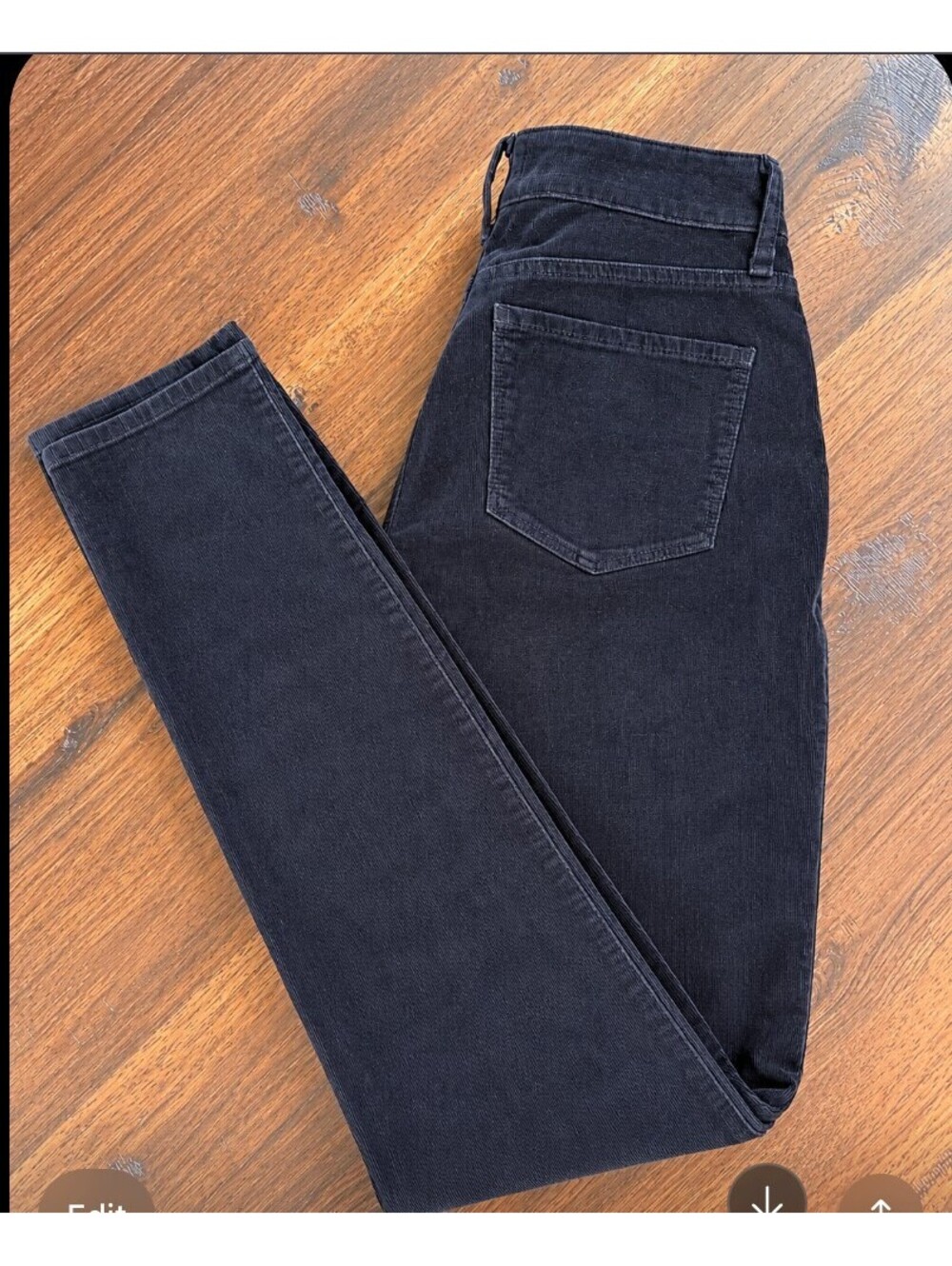 NYDJ | Women's Black Alina Corduroy Legging Pants | Size 6 | 1176